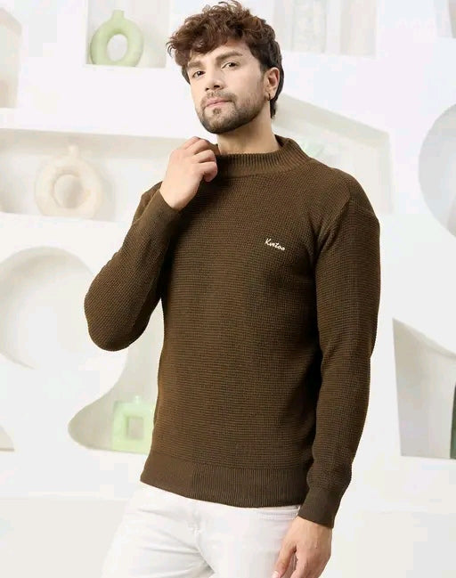 Kvetoo High Neck Winter Wear Sweater For Men