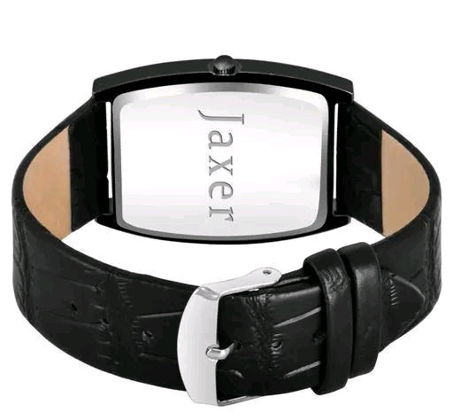 Jaxer Black Square Analog Watch - For Men