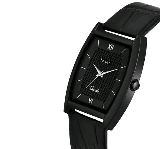 Jaxer Black Square Analog Watch - For Men